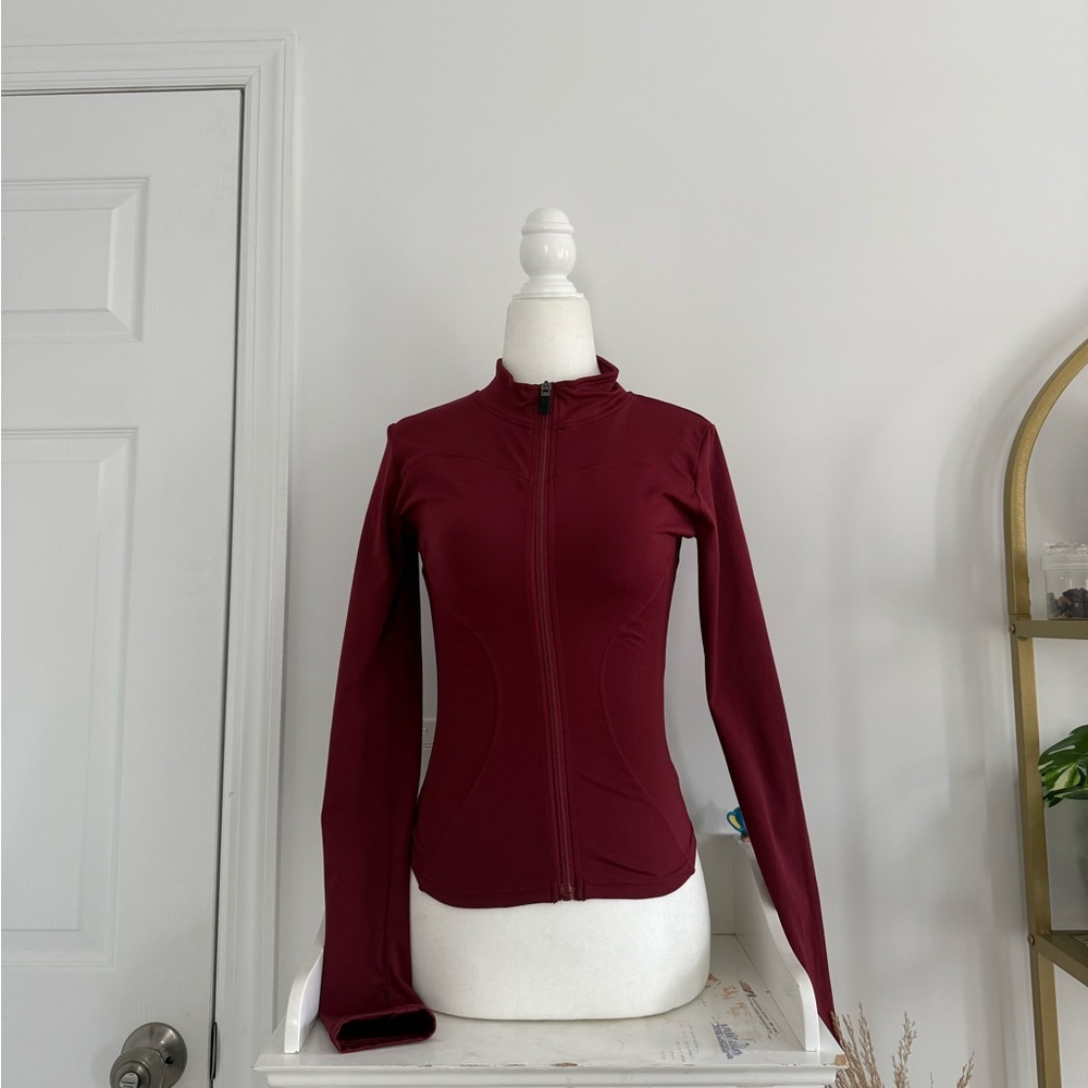 Women's Burgundy Athletic BBL Jacket